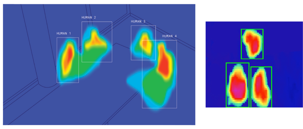 Thermal scan view without person identity